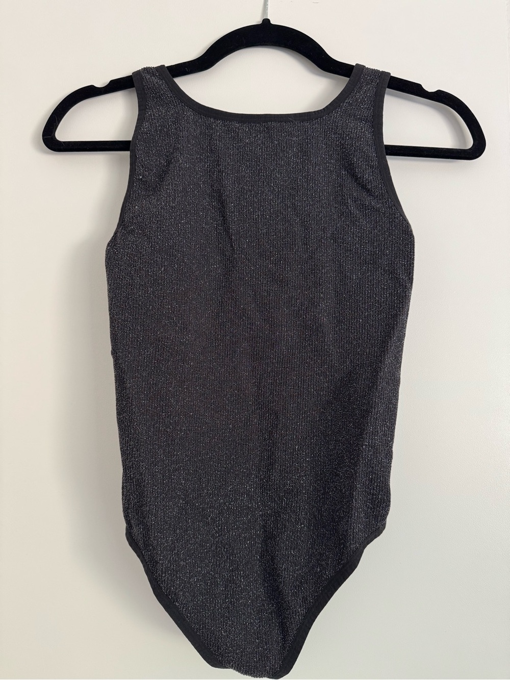 No Boundaries Black Shimmery Tank Bodysuit